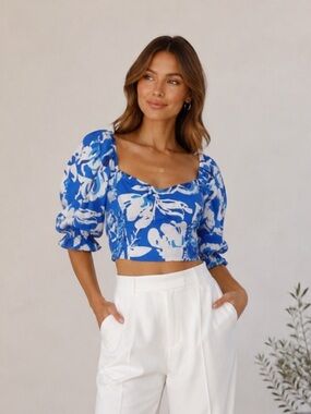 CLEOBELLA $168 Reyna Puff Sleeve Top